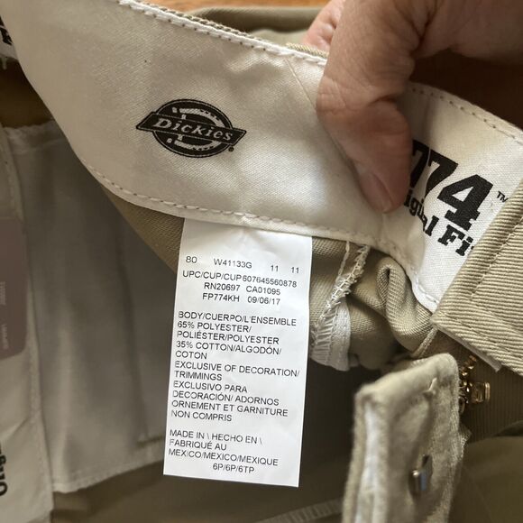 Dickies Women’s FP774 Regular Fit Beige Tan Work Pants Size 6P Skater Preppy NWT - Picture 3 of 10